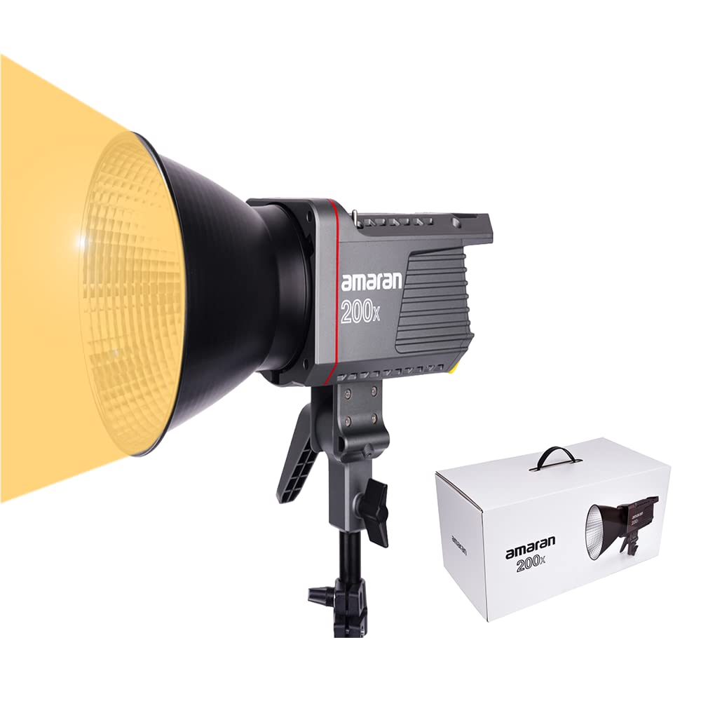 Aputure Amaran 200x Bi-Color 2700-6500k LED Video Light, CRI 95+ TLCI 96+, 200w DC/AC Power Supply, 