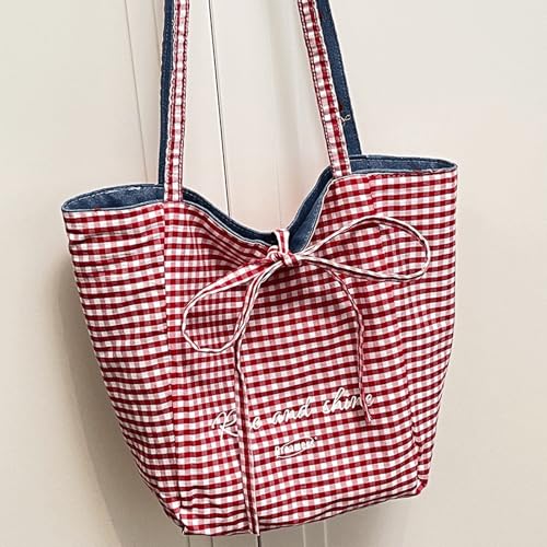 Bow Purse Denim Bow Purse Jean Tote Bag Large Capacity Shoulder Bag Lightweight Trendy Gifts for Women2