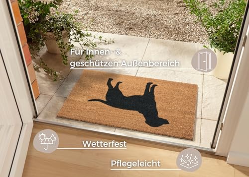 Hanse Home Mix Mats Coconut Doormat for Indoor and Outdoor Use, Dirt Trapper Mat Natural, Coconut Mat Outdoor Dog - Image 3