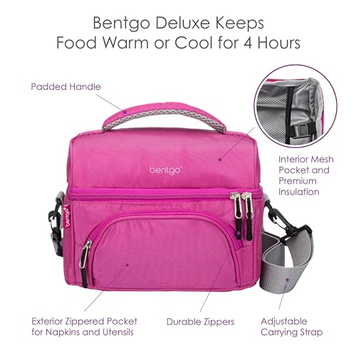 Image of Bentgo Deluxe Insulated Lunch Bag with Adjustable Strap & Outer Pocket