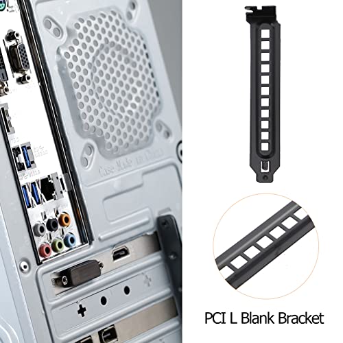 SOLUSTRE Metal Case 20 PCS Metal PC Computer Back Slot Cover Vented Slot Cover Expansion Blank Plate PCI Slot Cover Black Case miniatura 3