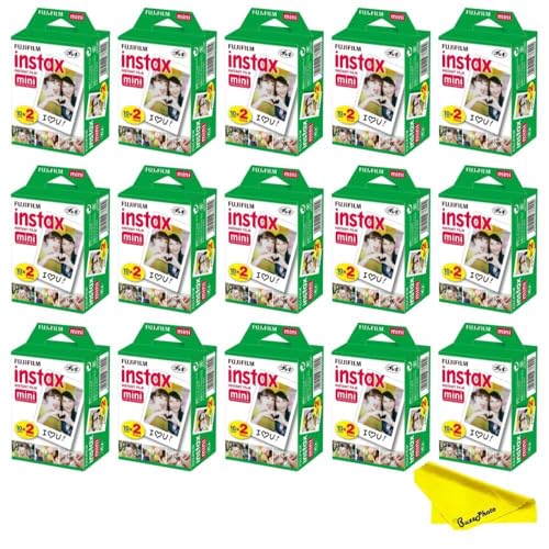 Fujifilm Instax Mini Instant Camera Film, Twin Pack (300 Sheets)