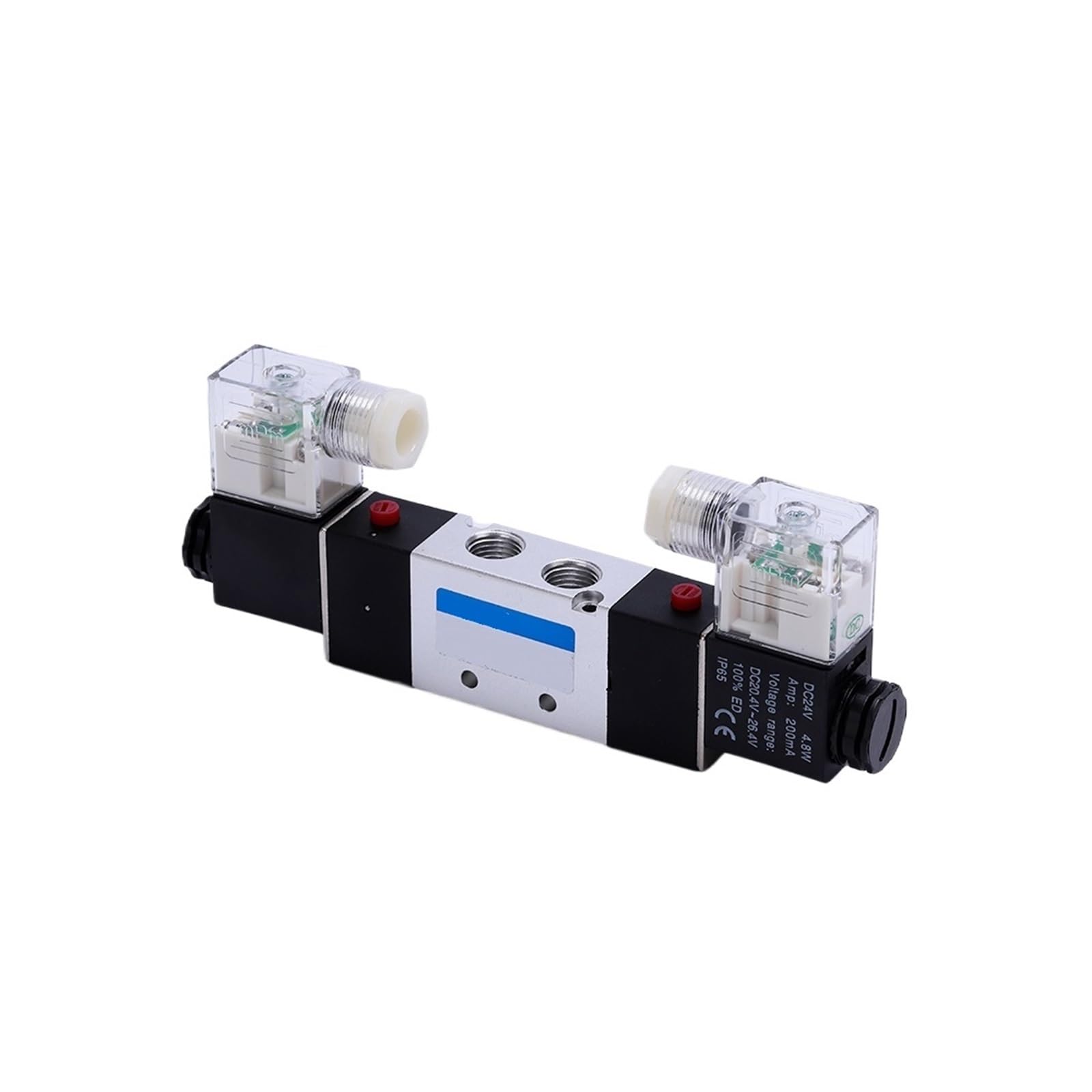 Yjcebgped 4V120-06 1Pcs 4V Series Dual Electric Solenoid Coil Pneumatic Control Valve Ac220v/Dc24v Two Position Five Way Solenoid Valve(,Ac220v)
