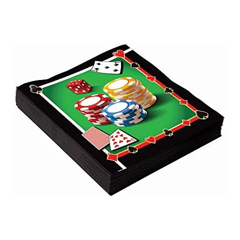 Forum Novelties X77549 Casino Napkin, Multi-Colour, One Size Cover