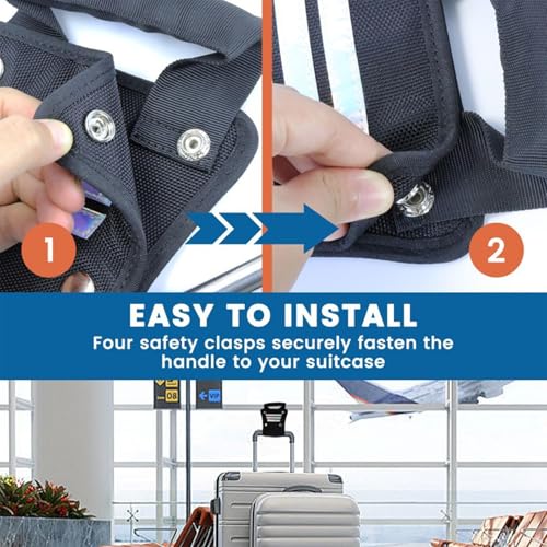 Handle Extender for Luggage, 7In Universal Luggage Handle Extension for Suitcase and Carry - On, Comfortable Grip Design to Improve Travel Comfort (Black)4