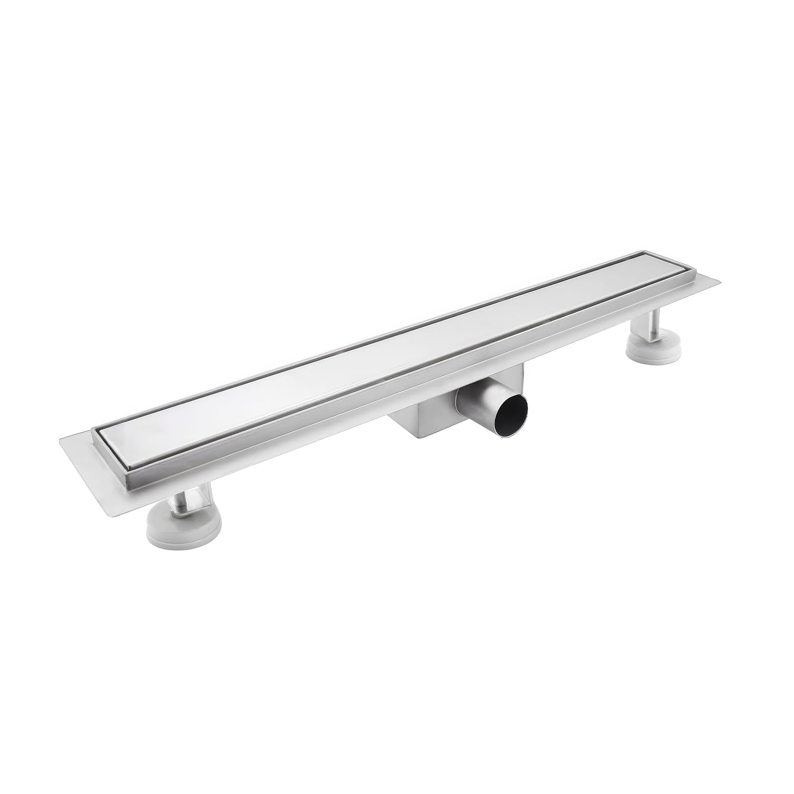 Caniveau Acier Inox 60cm, Drainage Rapide avec Siphon Bloc-odeur et Filtration Cheveux