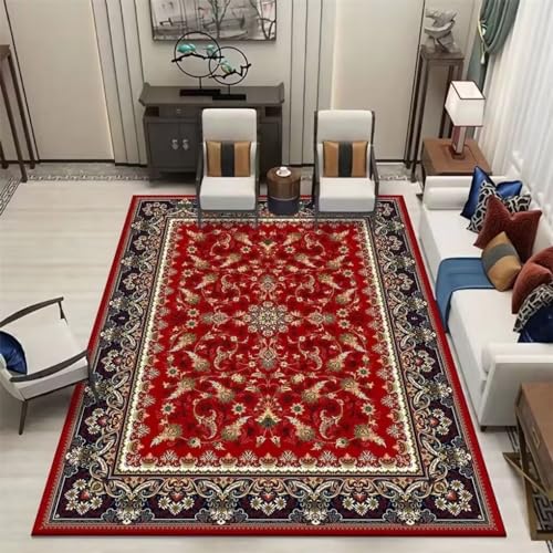 Tapis de canapé doux et confortable 160x210 grand format rouge