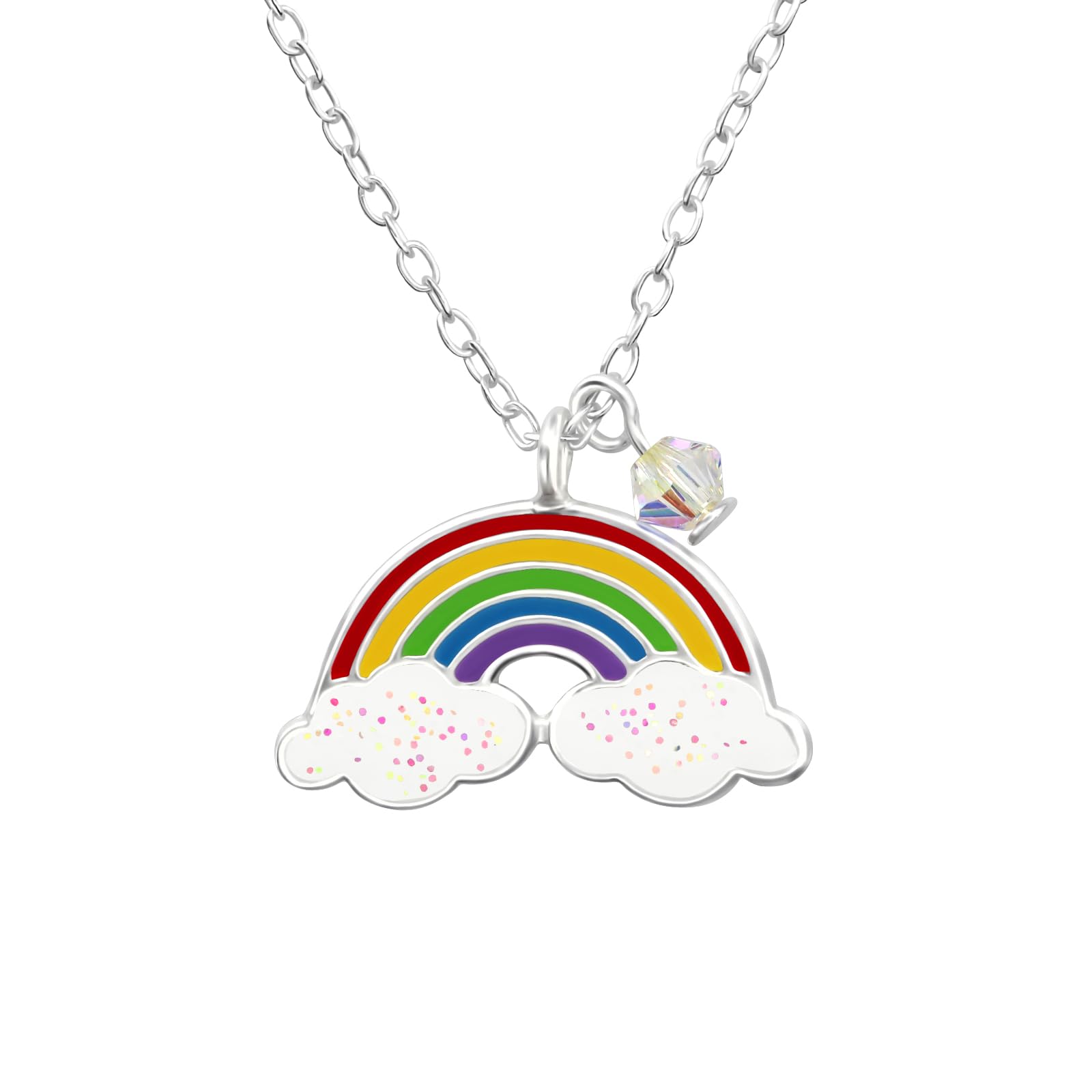 Aww So Cute 925 Sterling Silver Hypoallergenic Rainbow Pendant Necklace for Babies, Kids & Girls | Diwali Gift | Comes in a Gift Box | 925 Stamped with Certificate of Authenticity | NK1082 (B0C9T1996Y) Amazon Price History, Amazon Price Tracker
