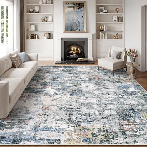 8x10 Distressed Vintage Abstract Rug