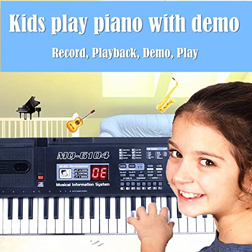 Semart Keyboard Piano Digital Electric Piano Portable Electronic Music Keyboard 61 Key Piano Toy For Kids Beginner Children Toddler Musical Instruments W/ Microphone Stand Usb Christmas Birthday Gift #TOP3