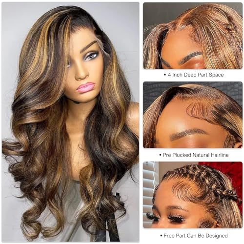 Highlight Ombre 13x4 Transparent Lace Front Wig