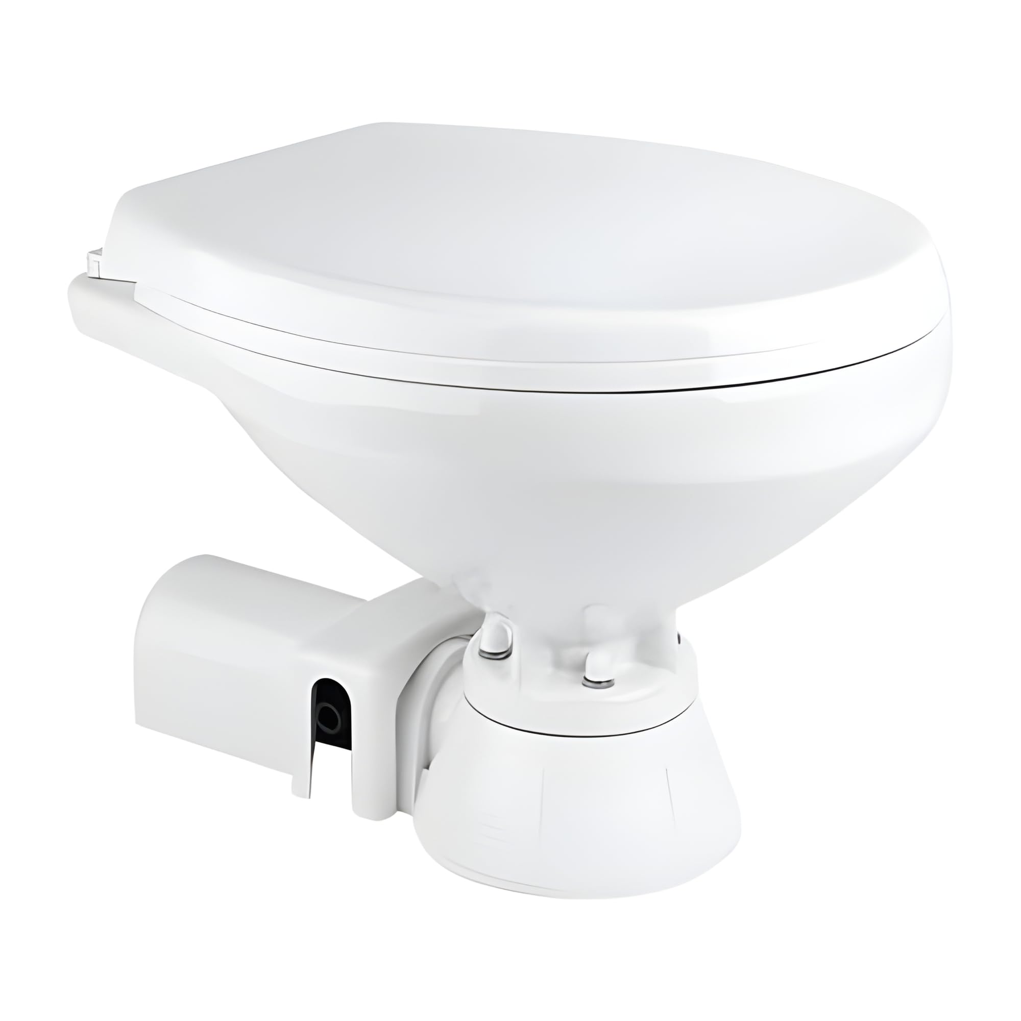SEAFLO 12V Electric Flush Marine Toilet – Large Size Marine Head – Corrosion Resistant Construction – Built-In Backflow Preventer – Stainless Steel Shaft – Permanent Magnet Motor - 4 Year Warranty!