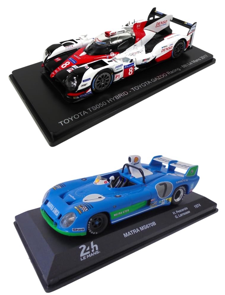 OPO 10 - Lot de 2 Voitures 24h Le Mans 1/43 : Toyota TS050 2017 + Matra MS670B 1974 - LM01+24LM19