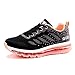 Air Zapatillas de Running para Hombre Mujer Zapatos para Correr y Asfalto Aire Libre y Deportes Calzado Unisexo Black Orange 35