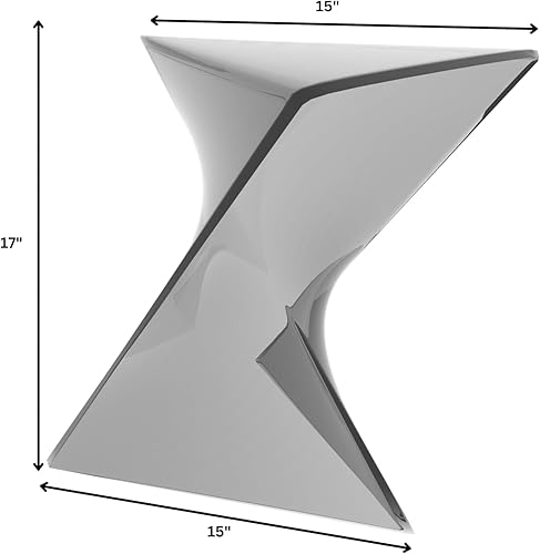 Miniatura 181 de LeisureMod Mesa auxiliar moderna color gris, elegante mesa auxiliar para dormitorio y sala de estar