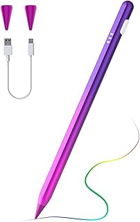 TiMOVO Stylus Pen for Apple iPad Pencil 10/9/8/7/6th Generation,iPad Air 5/4/3th Pencil 2nd Generation for 2018-2022 iPad Pro 12.9/11,iPad Mini 6/5th Palm Rejection iPad Stylus,Gradient Purple