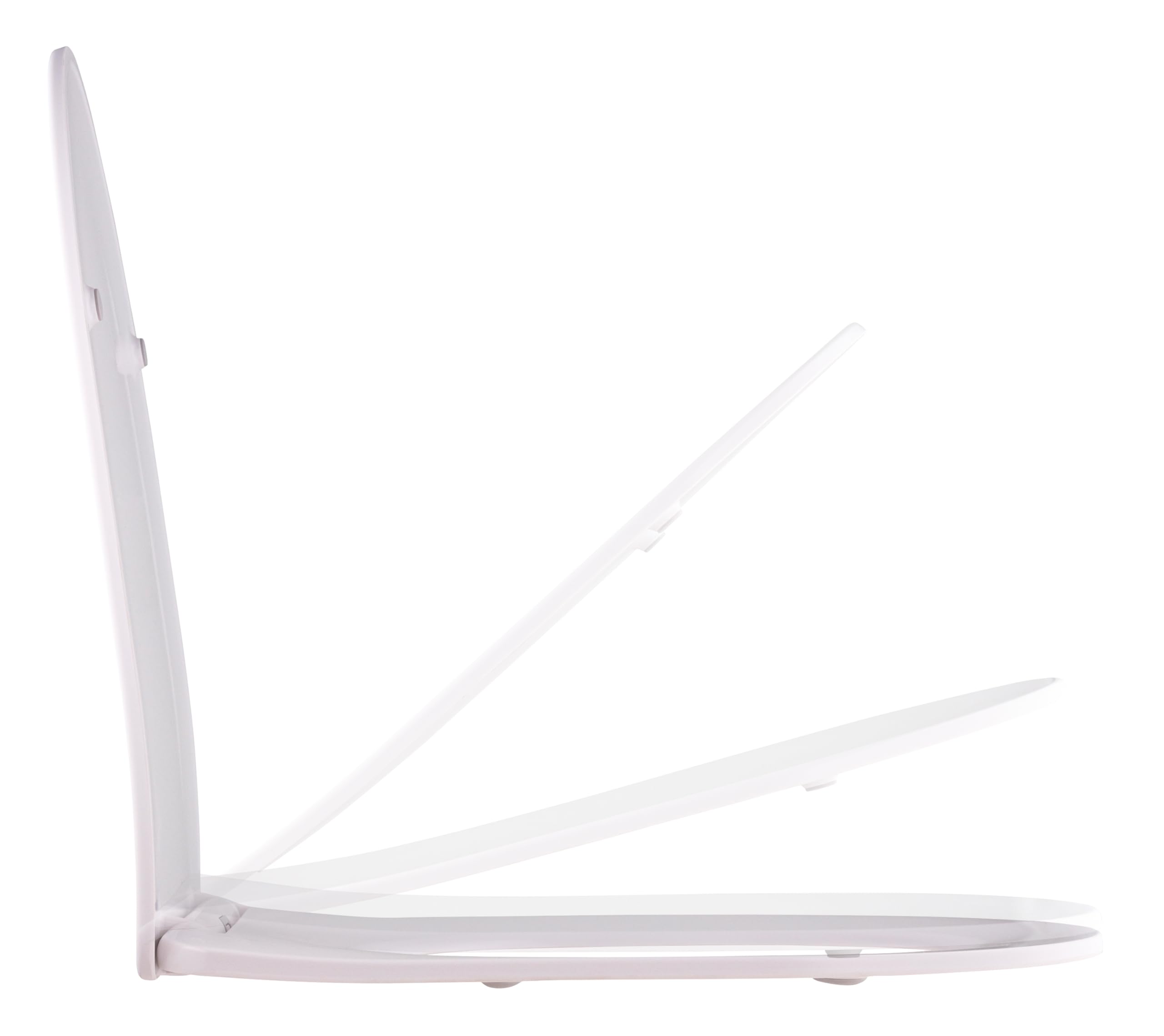 Abattant WC blanc universel clipsable/nettoyage facile - lunette de toilettes Thermodur extra plat frein de chute forme D NOYON & THIEBAULT