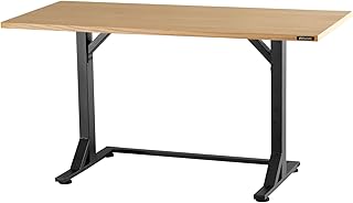 Bauhutte BHD-TB-1400-AK BHD-ST-LEG-BK Gaming Desk, Stable Desk, Top Plate Width 47.2 x Depth 23.6 inches 60 cm _ Leg Set, Oak 47.2 inches 120 cm Wide, Shake-resistant Desk, Load Capacity 440.1