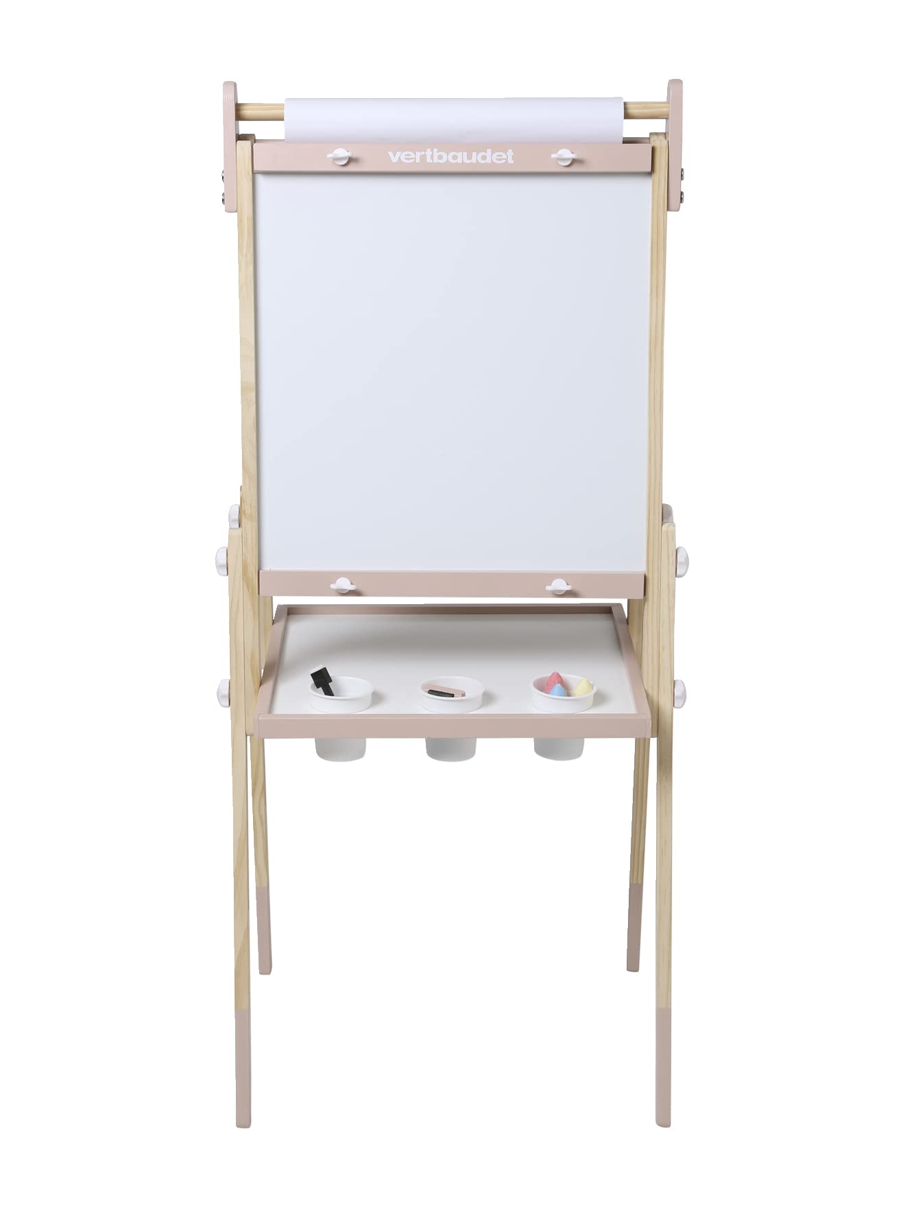 VERTBAUDET Jeu Enfant Tableau Pliable et Réglable Bois FSC Rose TU