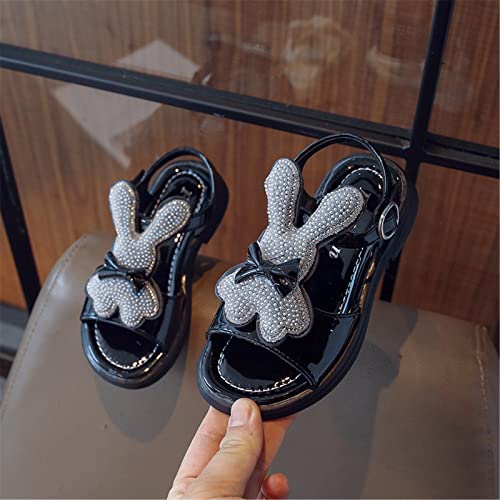Kids Baby Girls Sandals Summer Rhinestone Pearl Big Rabbit Cute Princess Shoes Little Child/Big Jelly Sandals for Girls4