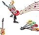 JOFONY 6 STÜCKE Luftgitarren,Bunte Gitarre Deko Aufblasbare Instrumente Spielzeug Rock Star Spielzeug Set für Geburtstagsfeier Musik Party Pool Party Dekoration