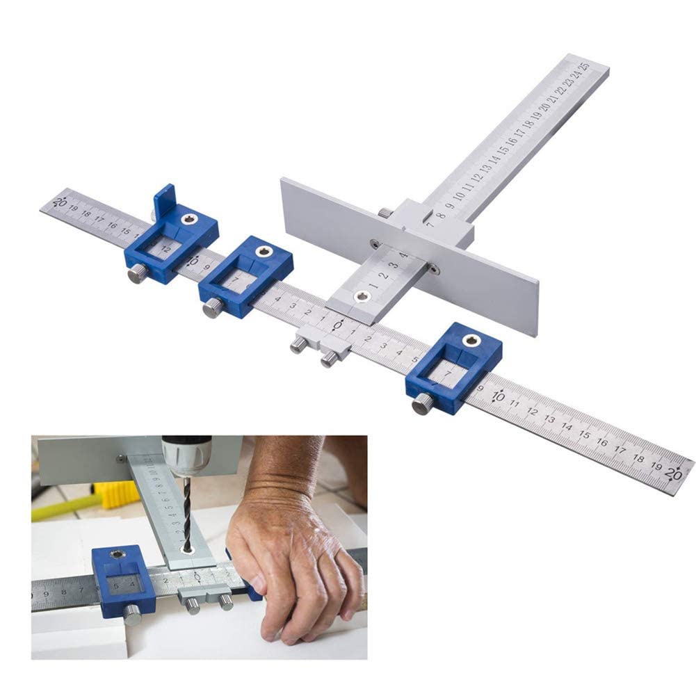 HLGLQZDrill Guide Sleeve Hardware Jig, Furniture Punching Tool True Position Tools Drawer Pull Wood Drilling Dowelling Hole Jig