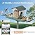 KUIKEO Dual-Lens Bird Feeder with Camera & Bird Bath Combo, Watch Birds Eat & Bathe with WiFi 2K HD Video, Auto Record, AI Recognition, APP Alerts, Solar Powered, for Backyard Garden Porch Fence Decor