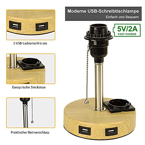 Depuley Lampada da comodino, 2 pezzi, lampada da