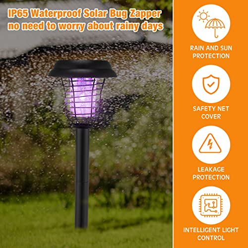 12 Pack Solar Bug Zapper Led Mosquito Killer Outdoor Waterproof Mosquito Zapper Fly Repellent 2 In 1 Mosquito And Insect Zapper Waterproof Solar Mosquito Killer Light For Indoor Outdoor Use #TOP4