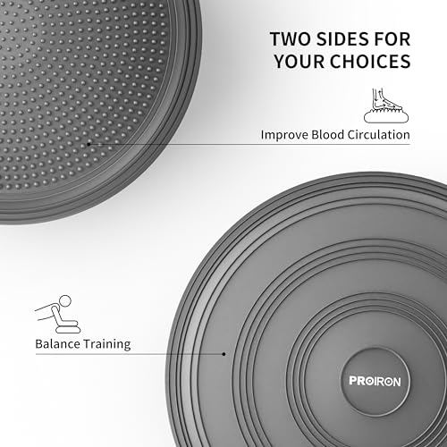 PROIRON Wobble Cushion Inflatable Air Stability Balance Board with Pump, Non-slip - Image 2