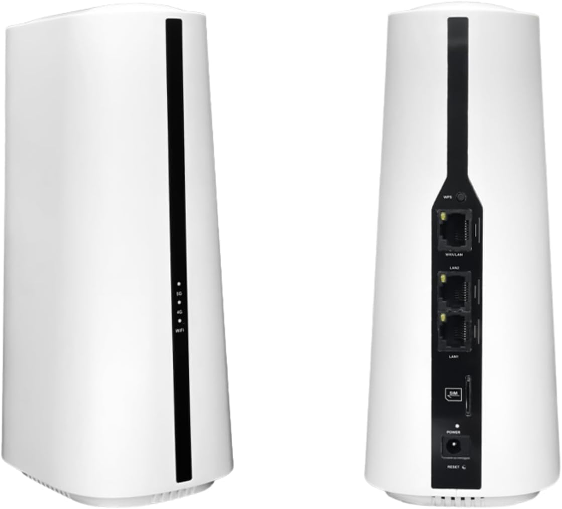 5G CPE Router with SIM Card Slot, 1800Mbps High Speed 2.4G/5.8G Cordless Router CPE Router Modem Dual Band SA NSA for Smarthome Office Indoor, Support 64 Users (US Plug)