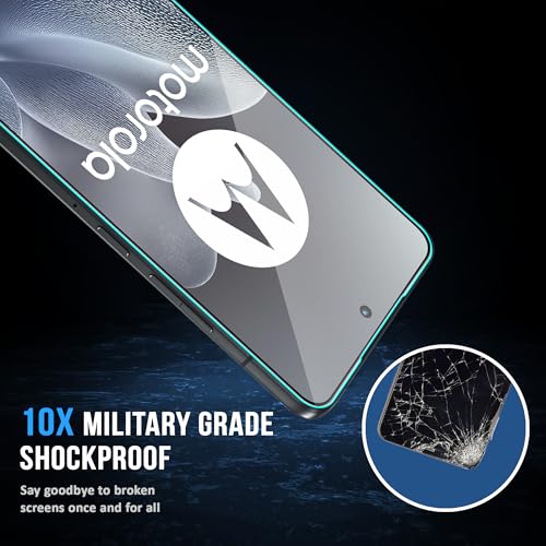 Image of FIRST MART Tempered Glass for Motorola Edge 70, 9H Full-Glue Screen Protector, 3D Edge-to-Edge, HD Clear, Oleophobic, Case-Friendly, Black, Pack of 1