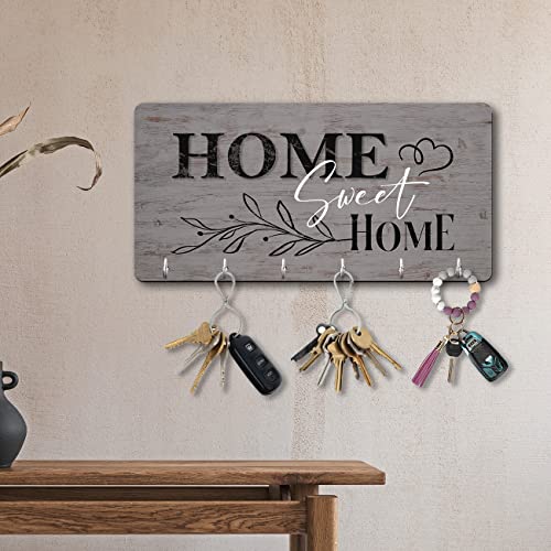Image of kotart Unique Stylish Modern Wooden Key Holder for Home Decor Living Room Office with Stylish Key Organizer | Designer Wall Decor | Wall Art Decorative Items | Wall Decoration (Hanging 7)