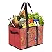 Foraineam Reusable Grocery Bags Durable Heavy Duty Grocery Totes Bag Collapsible Grocery Shopping Box Bags with Reinforced Bottom, Pack of 3