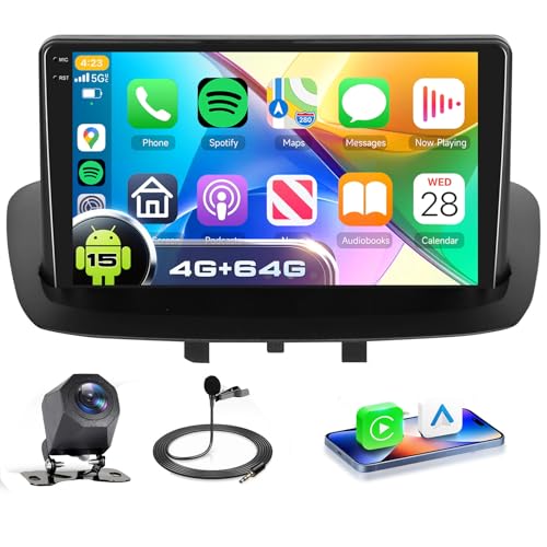 Autoradio Android 15 con Schermo INCEll da 9 Pollici: Progettata per Renault Megane III 2009-2014, questa autoradio è dotata di un touchscreen HD IN-Cell da 9 pollici con strato touch incollato, immagini più luminose e cornice più sottile. Android 15, abbinato a una CPU quad-core, 4 GB di RAM e 64 GB di ROM, offre un multitasking senza ritardi e l'avvio istantaneo delle app