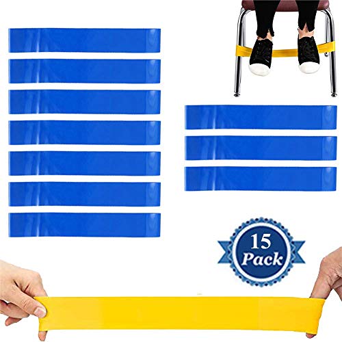 fun deal 15 PCS Chair Bands Stretch Foot Band,Fidget Bands Bouncy Kick Fidgets