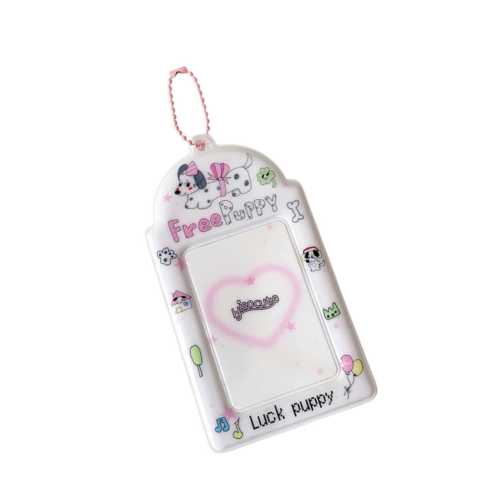 Uqezagpa Photocard Holder Korean Popular Photo Card Holder with Keychains Cards Holders Keychain Student Card Sleeve Protector