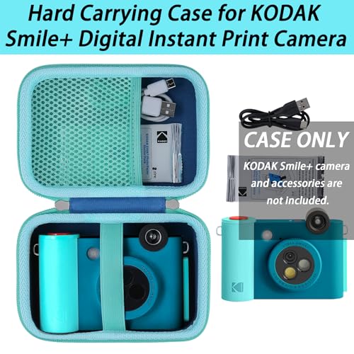 Image of khanka Hard Case for Kodak Smile+ /Kodak Smile Plus Camera,Blue | EVA Hard Shell, Mesh Pocket Accessory Storage, Travel-Ready Portable Storage, Easy Carry Handle, Protective Case Only