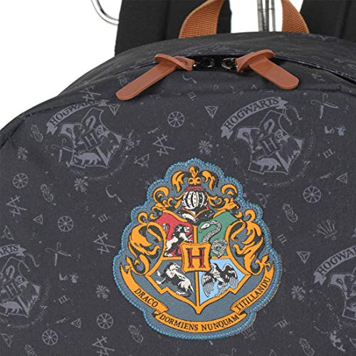 Mochila de Costas, Harry Potter, Grande, Cinza Escuro, Luxcel