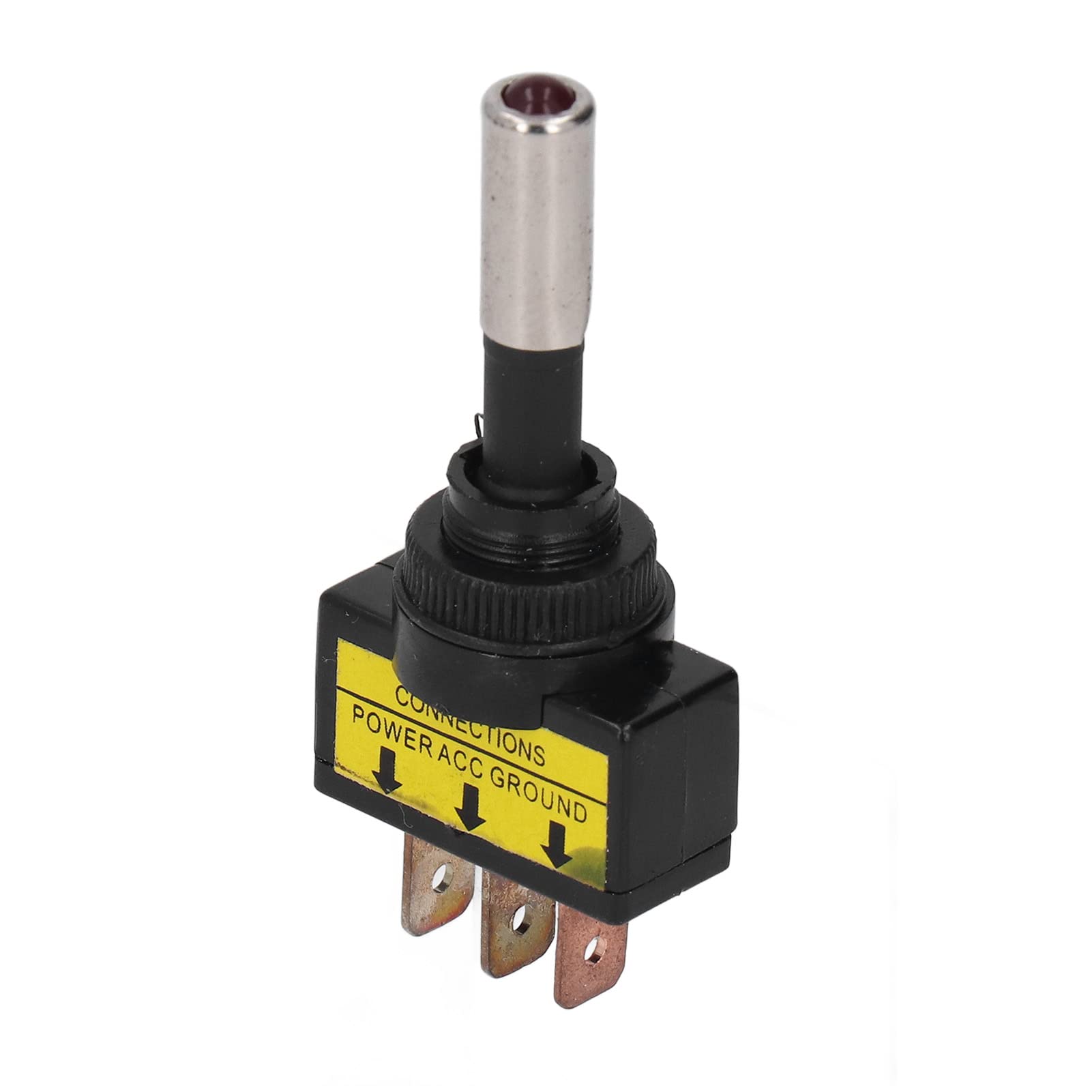 Kippschalter, 3-poliger Wippschalter 12 V DC 12 V, LED-beleuchtet, 12 mm Montagedurchmesser, SPST, 4 Stück for Auto