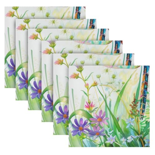 Set de 6 Servilletas de Tela Multicolor 20x20 pulgadas miniatura 2