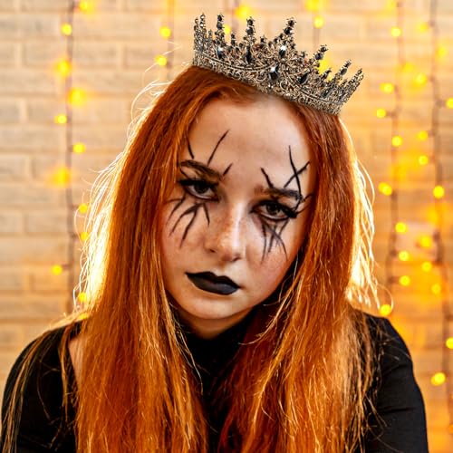 Image of Fesciory Birthday Crown for Women, Gold Plated Crystal Tiara with Sash | Sparkling Princess Queen Tiara, Adult Fit, Birthday, Wedding, Prom, Coming of Age Gifts & Halloween Costume Accessories