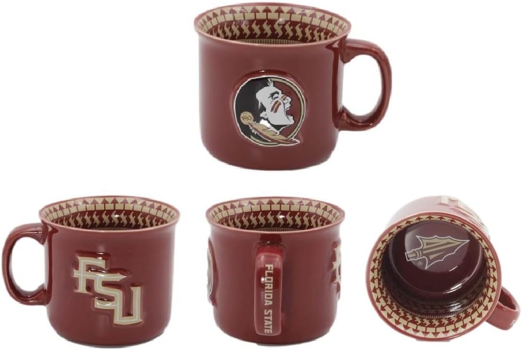 RFSJ Florida State Seminoles Official Custom Ceramic, X-Large 23 OZ, Relief (raised) Mug