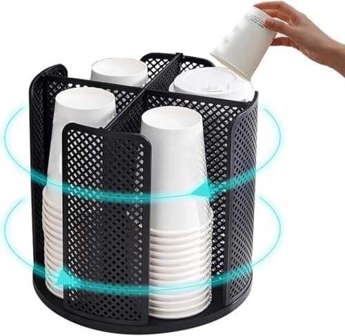 Design Girevole​​: La rotazione a 360° del ​​porta bicchieri​​ ottimizza l’uso in zone ad alto traffico (caffettiere, distributori snack), permettendo di posizionare i bicchierini con ergonomia