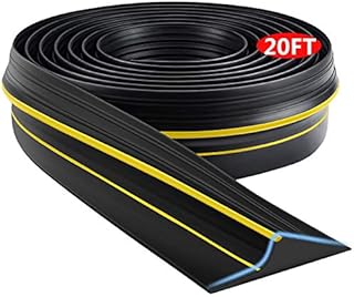 Jin&Bao Universal Garage Door Threshold Seal Strip, Bottom Weather Stripping Replacement Rubber Waterproof 20 FT Length