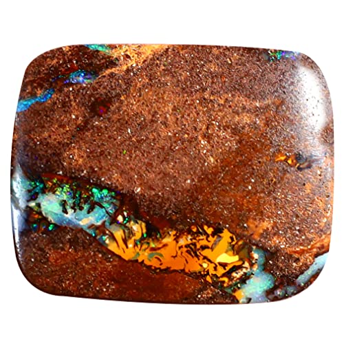 Opale rocheuse Koroit naturelle | Pierre précieuse multicolore d'Australie 15x12mm