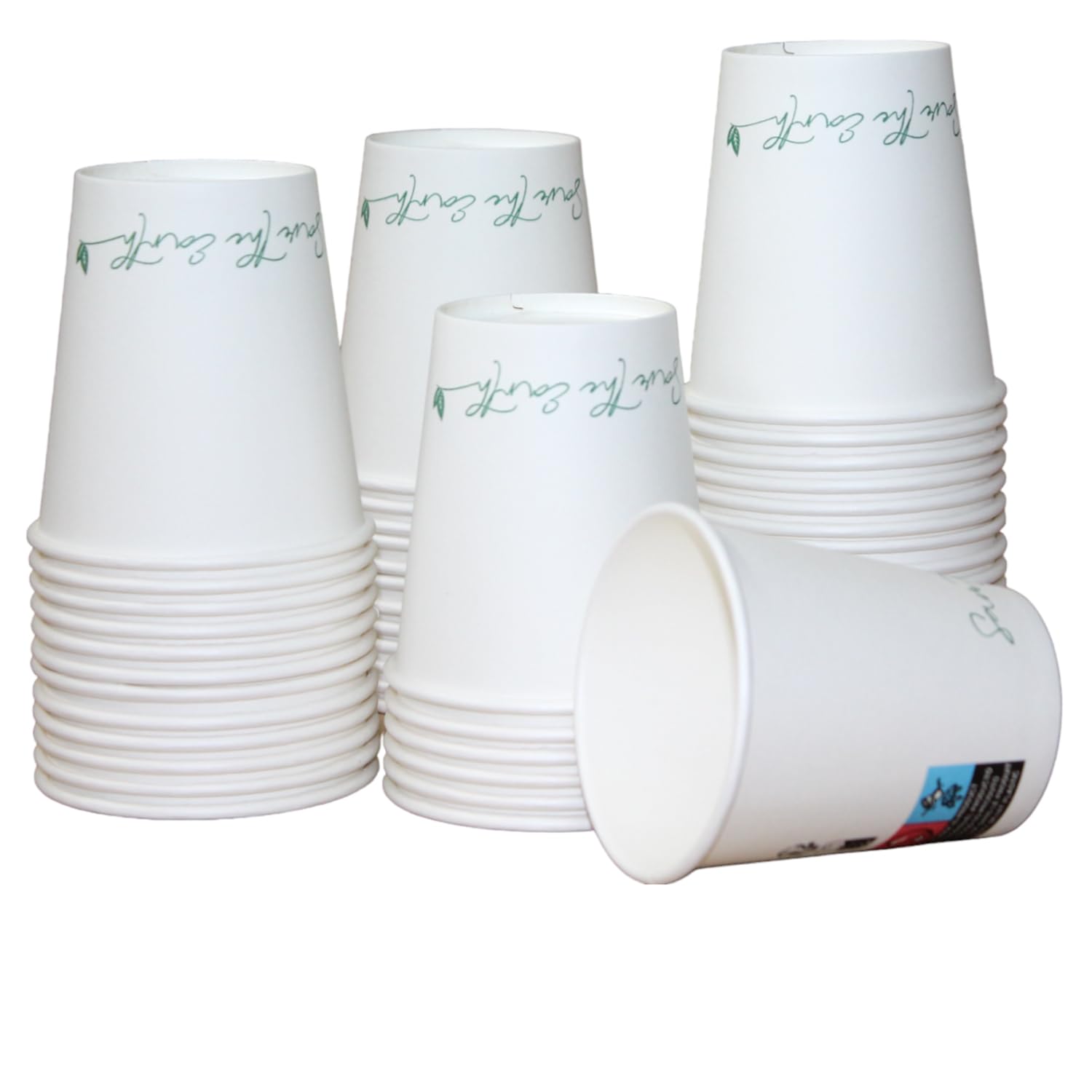 Vaso de Cartón Blanco Desechable Biodegradable 200cc (7oz) Resistentes Café, Té, Bebidas Frías Pack 1000