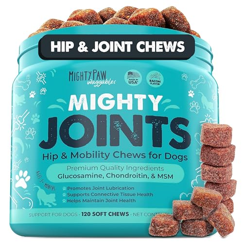 Mighty-Paw-Waggables-Joint-Support-Supplement-for-Dogs-Made-in-USA-Glucosamine-for-Dogs-Hip-and-Joint-Supplement-Vet-Formulated-Pet-Mobility-Chondriotin-MSM-Dog-Joint-Supplement-Chews-120-Ct