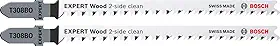 Bosch Lâmina de serra tico tico EXPERT Wood2-SideClean T308BO, 2 lâminas