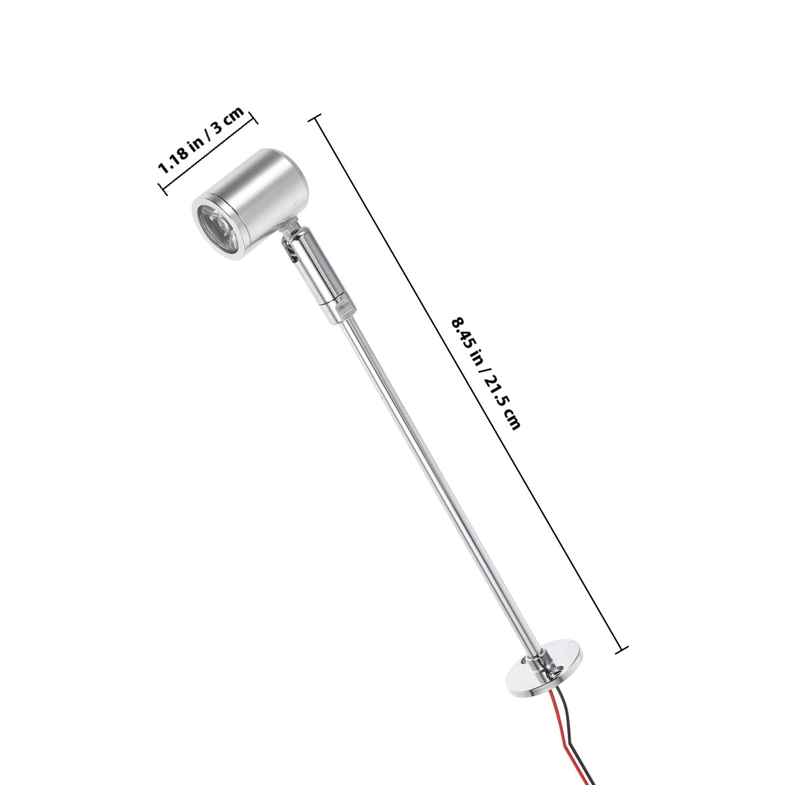 Ciieeo Petit Projecteur LED Argenté pour Armoire et Vitrine, Portable en Aluminium et Fer, Protection des Yeux, pour Exposition Intérieure